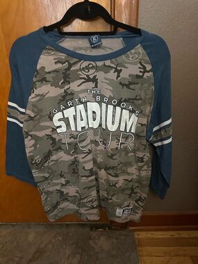 Garth Brooks Stadium Tour Camo Raglan Tee